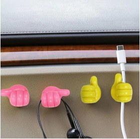 Resim Oto Aksesuarcım Baş Parmak Kablo Tutucu Mavi 4'lü Set 