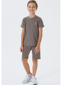 Resim U.s. Polo Assn. Erkek Çocuk Kahverengi Bermuda Takım Us2427-c-v1 Kahverengi 