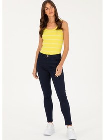 Resim U.S. Polo Assn. Kadın Lacivert Toothpick Fit Kanvas Pantolon 50281692-VR033 