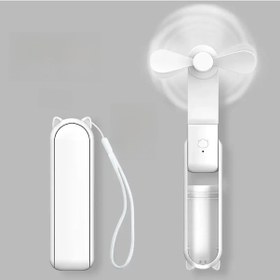 Resim Taşınabilir 2000mah Mini Usb Şarj Edilebilir El Tipi Masa Vantilatörü Beyaz, 