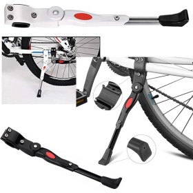 Resim Bisiklet Arka Park Destek Ayağı Kelepçeli Alüminyum Ayak 