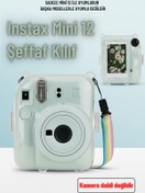 Resim Trendfone İnstax Mini 12 Şeffaf Kılıf-askı Hediyeli, 10 Fotoğraf Taşıma Kapasiteli Sert Plastik 