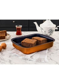 Resim Madame Coco Chef Granite Look Köşeli Fırın Tepsisi 25 Cm Ftps000000000025cm-bakır 