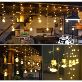 Resim ledison Dekoratif Işıklı Top Perde Led Fişli 