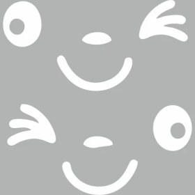 Resim Reysa Tasarım Göz Kırpan Ayna Sitcker 2 Adet Beyaz 14X14 cm 