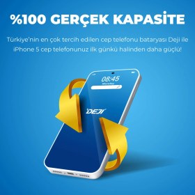Resim Deji iPhone 5 Batarya Mucize Batarya Deji - Orijinal mAh Kapasite 