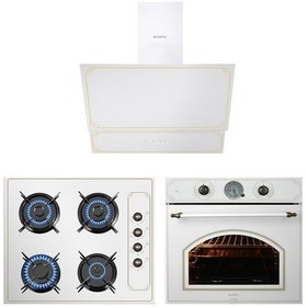 Resim Kumtel Rustik B66-SF2(AT)(4PRO) - KO-40 TAHDF - DA6-835 Beyaz Ankastre Set 