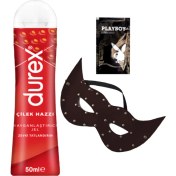 Resim Durex Çilek Hazzı 50 ml Jel + Siyah Deri Göz Maskesi + Hediye 