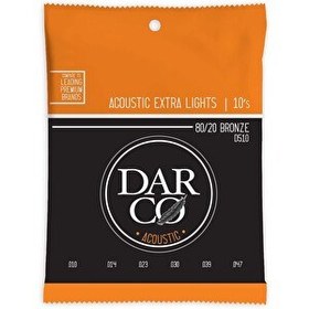 Resim Martin & Co Darco D510 80/20 Bronze Akustik Gitar Teli Extra Light 10-47 