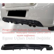 Resim SML Dizayn Peugeot 301 2017-2022 Difüzör Plastik Parlak Siyah Peugeot 301 Arka--difüzör-difizör-bodykit-ek 
