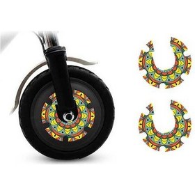 Resim Artfulabode Xiaomi M365 Tekerlek Sticker Skycity Scooter Renkli Pvc Dayanıklı Çizilmeye Karşı Koruyucu 