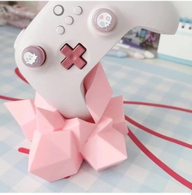 Resim Sunshine022 Pembe 3d Baskılı Kristal Oyun Kumandası Standı Xbox Ps4 Ps5 Uyumlu 
