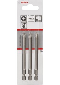 Resim Bosch Extra Hard PH2x89 MM Ekstra Sert Vidalama Ucu 3'lü - 2607001535 