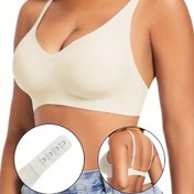 Resim Tekli Paket - Kadınlar için Beyaz Derin V Tam Kapsama Darbeye Dayanıklı Sütyen, Seksi Kablosuz Stil Çıkarılabilir Pedler & Ayarlanabilir Askılar, Nefes Alabilen Yumuşak Naylon/Elastan Karışımı, Tüm Mevsimler İçin Günlük Kullanım İçin İdeal, Allseason Sütyen | Çıkarılabilir Pedli Sütyen | Yüksek Konfor Tasarımı 