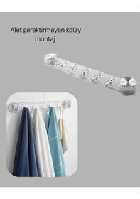 Resim Duvar Tipi Vakumlu Askılık Şeffaf Orta Tasarımlı Renkli 