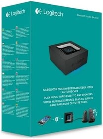 Resim Logitech Kablosuz Bluetooth Adaptör, PC/Mac/Akıllı Telefon/Tablet/AV Alıcısı için Bluetooth Adaptörü, Tek Tuşla Kolay Eşleştirme, Çoklu Erişim Özelliği, 3,5 mm Ses ve RCA Çıkışları, Siyah/Mavi 