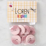 Resim Loren Crafts 8'li Düğme Pembe - 1123 