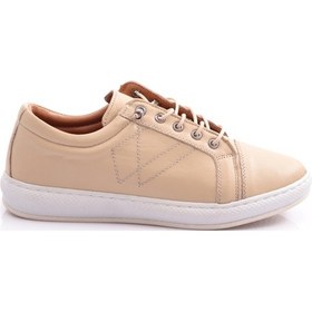 Resim Dgn 2011 Kadın Bağcikli Comfort Ayakkabi Krem 