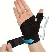 Resim Başparmak Splint Bilek Brace - Bilek El Başparmak Stabilizatörü İçin Başparmak Destek Brace, Erkekler ve Kadınlar İçin Hem Sağ Hem Sol El Uyuyor, Gri / Siyah / Bej, Bir Boyut Yukarı Sipariş 
