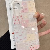 Resim Kristal şeffaf beyaz ışık boyalı yıldız kolajlı iPhone 11 12 13 14 15 16 Pro Max telefon kılıfı 