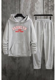 Resim Brooklyn Baskılı Eşofman Takımı Gri 