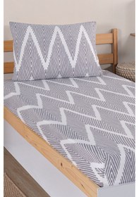 Resim Pes Lastikli Çarşaf Seti Tek Kişilik Olivia Kombin Gri Gri 