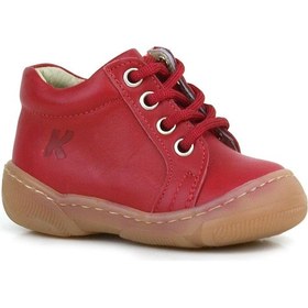 Resim Anatomik Yumuşak Hakiki Deri Fermuarlı Kırmızı Bebek Bot Ayakkabı Kırmızı 