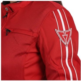 Resim Venom Motosiklet Kadın Montu Yazlık Jessy Fileli Red Motorcu Mont 