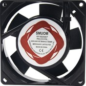 Resim Sones 110v Yağ Yataklı 9cm Sessiz Şasi Kabin Isı Dağıtıcı Fan 