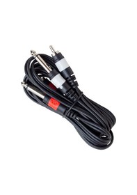 Resim 2 Rca + 2 Mono Gitar Jack 3 Metre Kablo 
