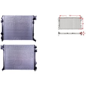 Resim Nissan X-Trail 3 T32 1.6 2.0 DCI 2015 Sonrası Su Radyatörü Brazing MT 540X468X16 
