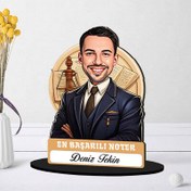 Resim Kişiye Özel Erkek Notere Hediye Karikatürlü Biblo 