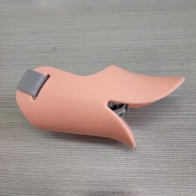 Resim Fochsia Pembe L Evcil Hayvan Güvenli Yumuşak Ördek Ağızlığı, Nefes Alabilir Köpek Ağızlığı 