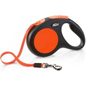 Resim Flexi New Neon Medium Otomatik Tasma 5 Mt Şerit Turuncu 