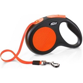 Resim Flexi New Neon Medium Otomatik Tasma 5 Mt Şerit Turuncu 