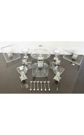 Resim Atabey Home 10 Parça Çeyiz Seti Gümüş Döküm Ayaklı & Sunumluk Set Çay Kaşığı Hediyeli (Açıklamayı Okuyunuz) 