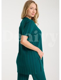 Resim Çizgili Relax Fit İkili Takım Dnv-000019 Zümrüt Yeşili 