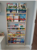 Resim Mrtahsap Montessori Kitaplık 5 Katlı Renkli Çıtalı (En 75 Cm) 