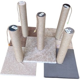 Resim Karamel Pet Kare Tabanlı Doğal Jut Kedi Tırmalama Tahtası 40 Cm 