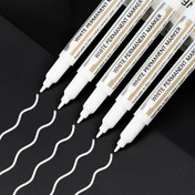 Resim Ultra İnce Uçlu Beyaz Marker - Hızlı Kuruyan, Sızıntısız Vurgu Kalemi, Sanat, Mimarlık, Etiketleme ve El İşleri İçin - Profesyoneller ve Yeni Başlayanlar İçin Uygun, Kalem ve Vurgu Bir Arada, Şık Tasarım, Pürüzsüz Yazım, İnce Çizgi Araçları, Ofis Çalışanlar İçin 