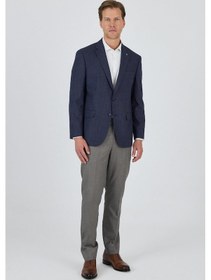 Resim İmza Koyu Lacivert Mono Yaka Bez Ayağı Tam Astar Esnek 4 Drop Comfort Fit Classic Ceket 1002250155 Koyu Lacivert 