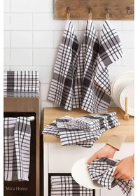 Resim 10 Lu Lüks Bulaşık Kurulama Bezi Ve Mutfak Peçetesi 50x70 Cm Daily Siyah Çok Renkli 