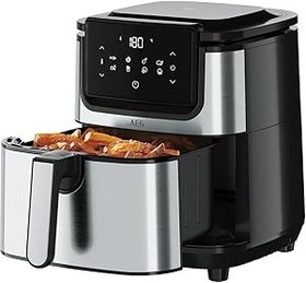 Resim AEG AF6-1-4ST AirFryer 8 Programlı Dokunmatik Sıcak Hava Fritözü, LCD Ekranlı, 4.5 L Sepet Kapasiteli, 3.5 L Kızartma Kapasiteli, Paslanmaz Çelik 