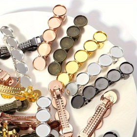 Resim 5 adet Vintage Otomatik Bahar Klipsi ile Tepsi - Dayanıklı Demir Takı Yapım Parçaları ve Aksesuarları, DIY Saç Klipsleri ve Takı Bileşenleri için İdeal, Saç Klipsi Bileşenleri | Vintage Tasarım | Dayanıklı Yapı, El Sanatları İçin Klipsler 