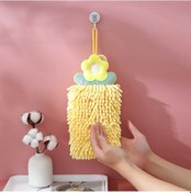 Resim Renkler Asılı Şönil Çiçekli Çocuk Havlusu, Havlu, Emici Hızlı Kuruyan Mikrofiber Havlu Banyo Havlusu 