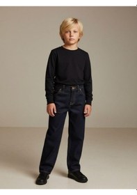 Resim Zekids Erkek Çocuk Geniş Paça Denim Pantolon-16640 Renkli 