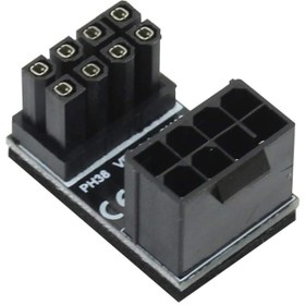 Resim JEYI Atx 8pin(m) To 8pin(fm) W Tipi Ekran/grafik Kartları Için 180 Derece Açı Dönüştürücü Adaptör 