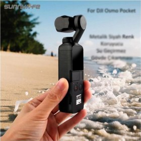 Resim Dji Osmo Pocket Için Metalik Siyah Renk Su Geçirmez Koruyucu Film Çıkartma 