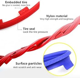 Resim 4 ADET Jant Koruyucuları - 16-20 inç Alaşım Kenar Çizilmez Araba Tekerlek Koruma Halkaları, Gelişmiş Oto Aksesuarları için Dayanıklı Siyah Jant Şeritleri (Boyut: 48,2 cm) 