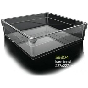 Resim Paşabahçe Borcam Premium Kare Tepsi 59304 Şeffaf 